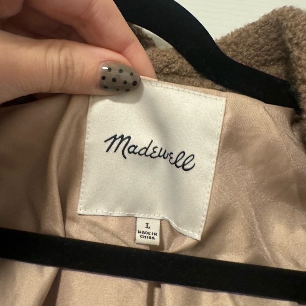 NWOT Madewell Tan Fleece-Lined Jacket - Picture 2 of 5